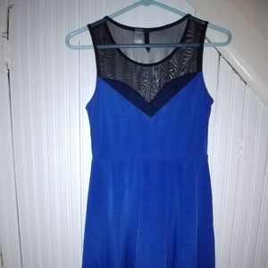 Blue divided dress